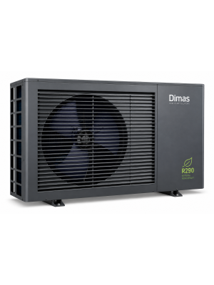 Термопомпа Dimas 8 kW – Въздух-вода – Моноблок – R290 – Монофазна- Високотемпературна