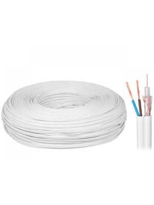Коаксиален + захранващ кабел 2 х 0.5 mm2 305 m Euromatica
