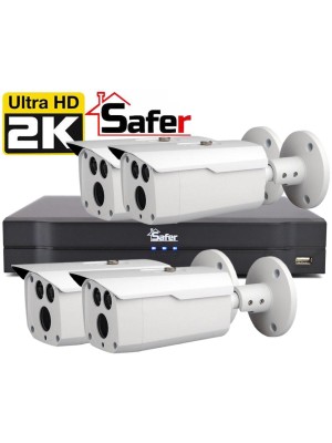 Система за видеонаблюдение Safer - 4 камери 4MP за външен монтаж