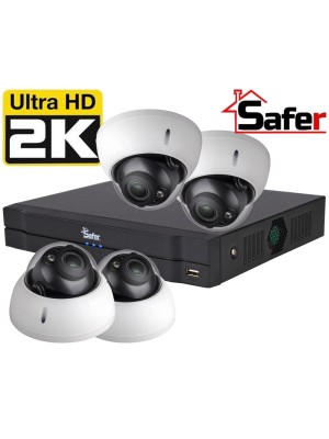 Система за видеонаблюдение Safer - 4 камери 4MP за вътрешен монтаж