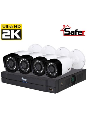 Система за видеонаблюдение Safer - 4 камери 4MP за външен монтаж