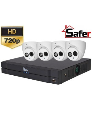 Система за видеонаблюдение Safer - 4 камери 720p за вътрешен монтаж